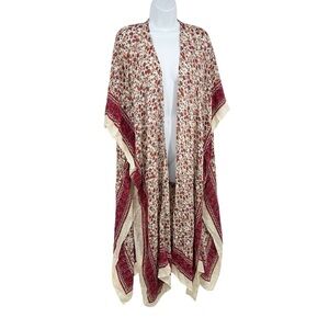 American Eagle Outfitters Boho Floral Kimono OS Fairycore